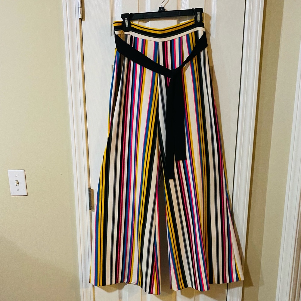 🔥🔥🔥 Lena Gabrielle Multicolored 🔔 bottom pants w belt!! 6 women 🚢🛳🚢🛳